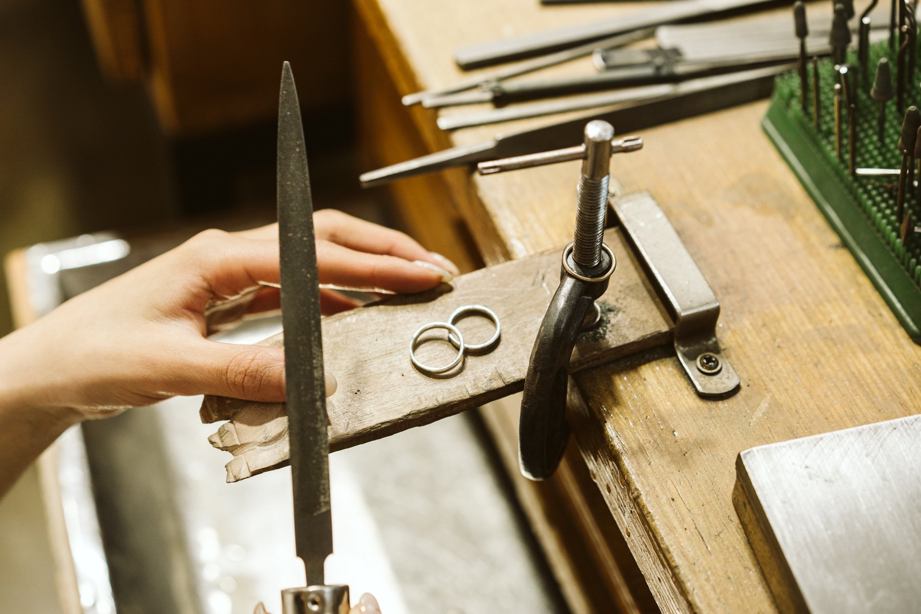 Woman Making Jewelry